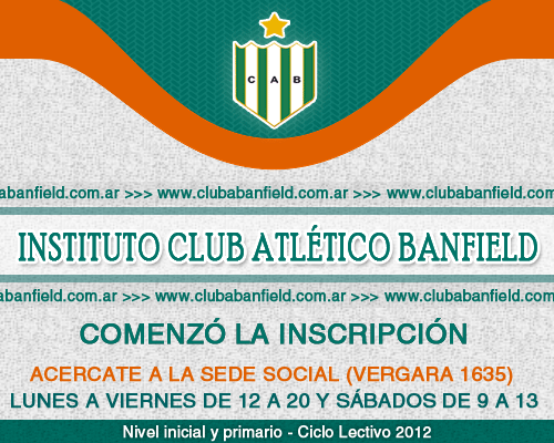 "Comenzó la inscripción en el Instituto Club Atlético Banfield" - 21/11/2011  - Noticias de Banfield