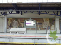 Murales del andel de la estacion de Banfield con los famosos y personas ilustres de la ciudad